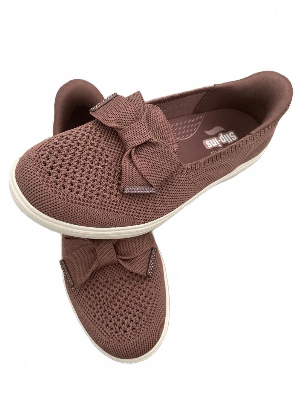 Skechers Slip Ins Bow Women’s Sz 6.5 Shoes Casual Rhinestone - Picture 9 of 9
